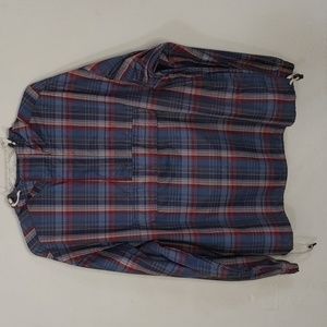 Old Navy Men's Size Mediym 1/4 Zip Plaid Windbreaker